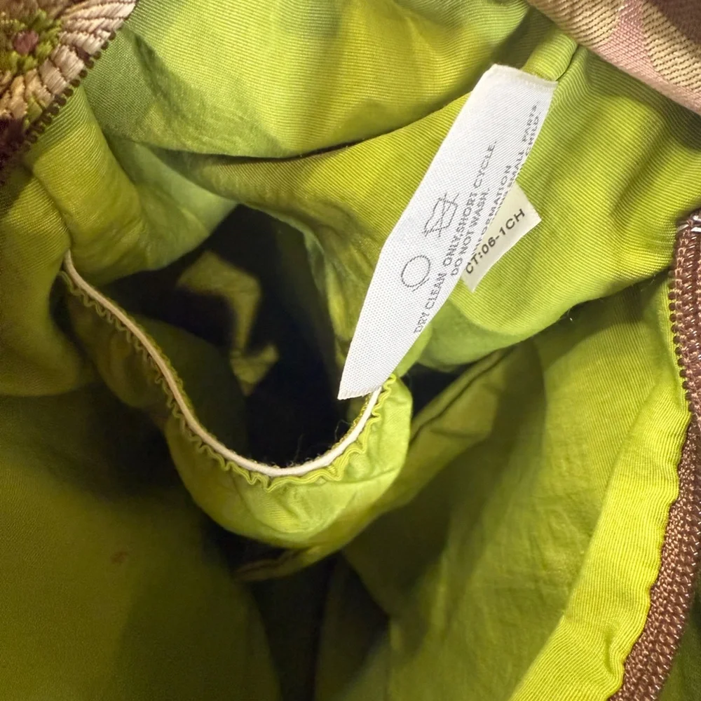Petunia Pickle Bottom Boxy Backpack, Green Floral, Vintage, Shoulder Strap